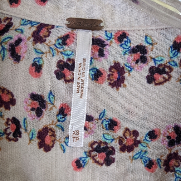 Free People Floral Button Up Dress XS - Picture 7 of 7
